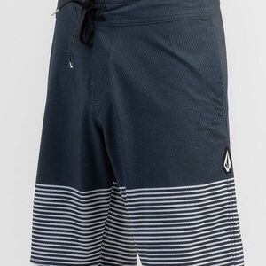 Volcom Charcoal gray Boardshorts with White Striped Hem